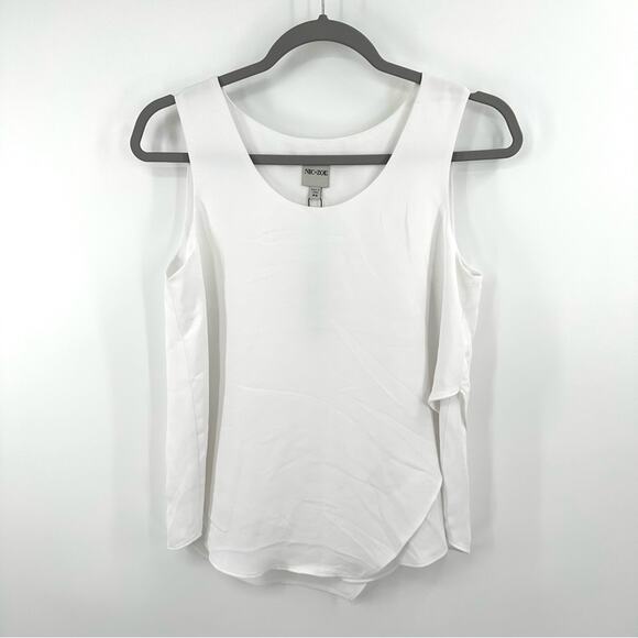 NIC + ZOE Promenade Sleeveless Blouse in white Size Petite Small - Picture 3 of 8